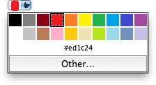 Captura de pantalla de un input color en Opera